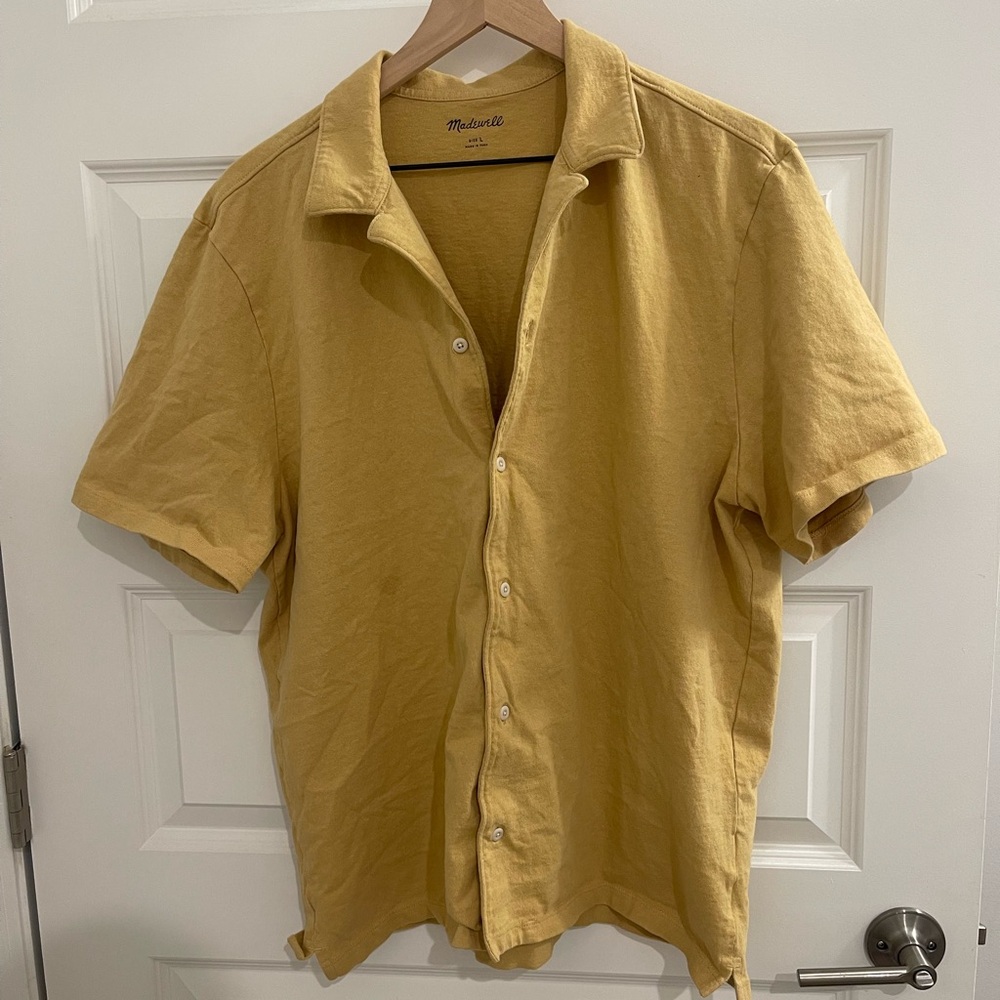 Madewell Men's Mustard Button Down Shirt